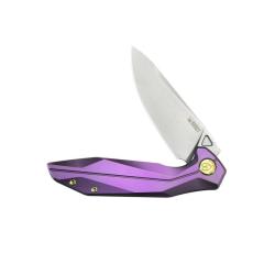 Couteau KB Knives Nova Lame Acier 14C28N Manche Titane Violet Framelock KUB235D