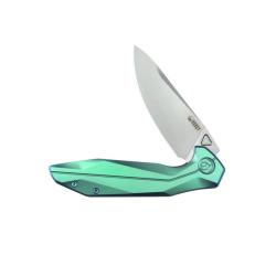 Couteau KB Knives Nova Lame Acier 14C28N Manche Titane Vert Framelock KUB235H