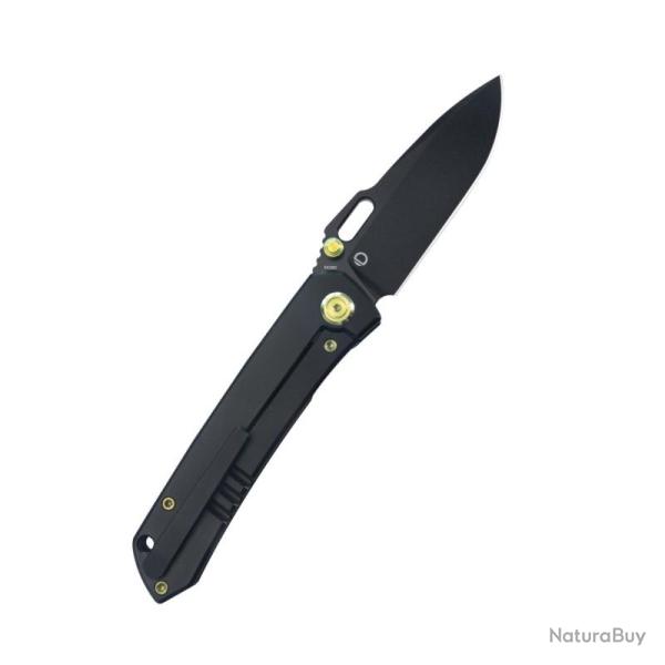 Couteau KB Knives Blackout Lame Acier M390 Manche Titane Noir Framelock KUB259C