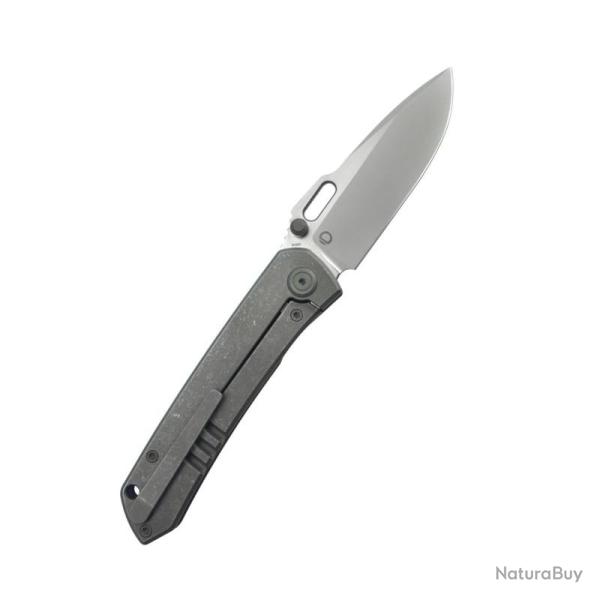 Couteau KB Knives Blackout Lame Acier M390 Manche Titane Gris Framelock KUB259B