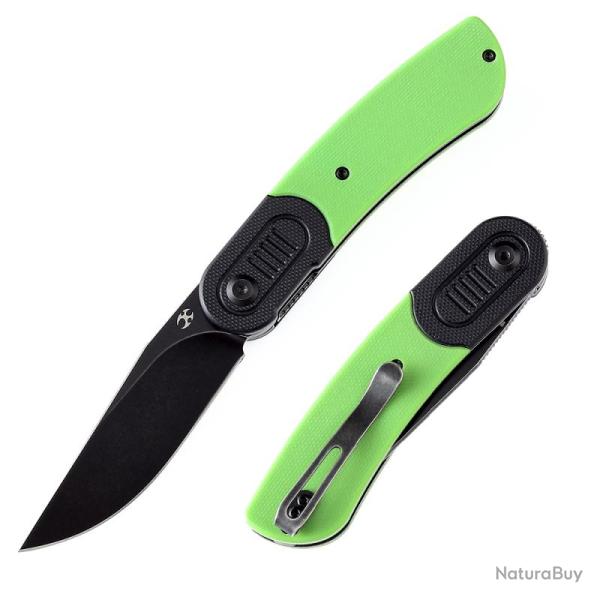 Couteau Kansept Knives Reverie Lame Acier 154CM Manche G10 Noir Vert Linerlock KT2025B2