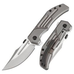 Couteau Kansept Knives Orion Lame Acier S35VN Manche Titane Bronze Framelock K1089A2