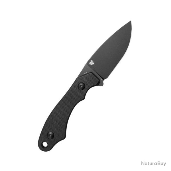 Couteau Fixe Kubey TLB I Lame Acier 14C28N Manche G10 Noir �tui Kydex KUB467B
