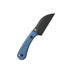 Couteau Fixe Kubey Rock Hopper Lame Acier 14C28N Manche Micarta Bleu &Eacute;tui Kydex KUB412D