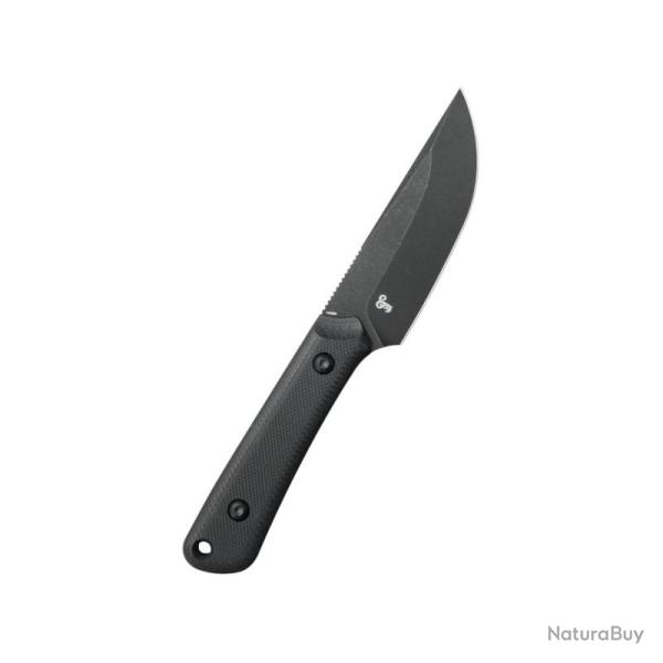 Couteau Fixe Kubey Thorn Lame Acier 14C28N Manche G10 Noir �tui Kydex KUB413B