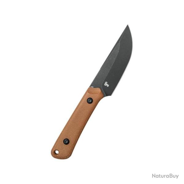 Couteau Fixe Kubey Thorn Lame Acier 14C28N Manche Micarta Brun �tui Kydex KUB413F
