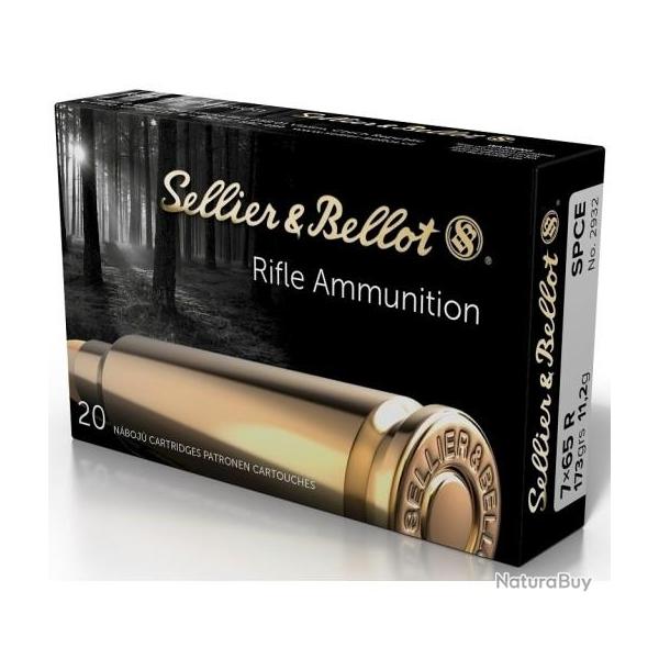 Munitions SELLIER & BELLOT cal.7x65r spce 11.2g 173gr par 60
