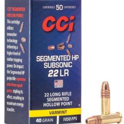 CCI 22LR SEGMENTED HP 40GR SUB