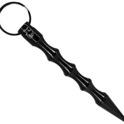 Kubotan rond 134mm noir Pointu Piranha PKB2