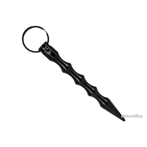 Kubotan rond 134mm noir Pointu Piranha PKB2