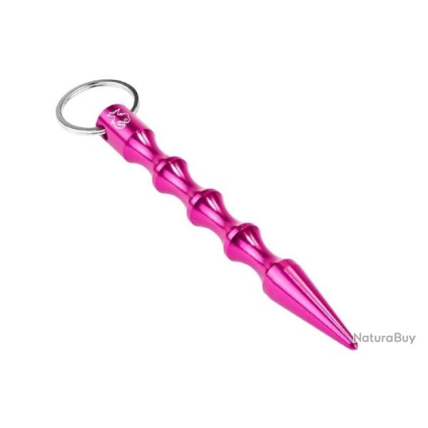 Kubotan rond 131mm Pointu Piranha PKB2 Rose