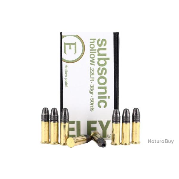 Bo�te de 50 cartouches .22LR Subsonic Hollow ELEY