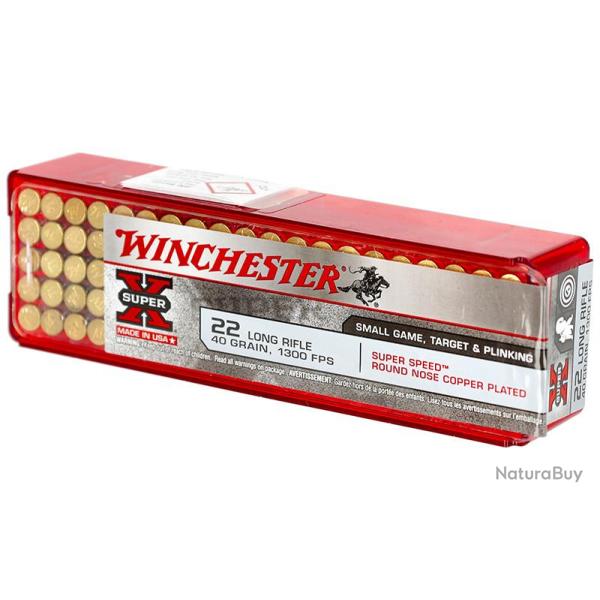 Bo�te de 100 cartouches .22LR Super-X 40gr Winchester