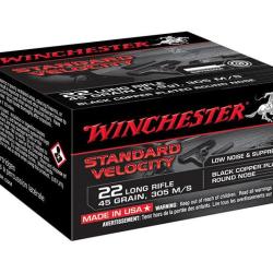 Bo&icirc;te de 235 cartouches .22LR Standard Velocity Black CPRN 45gr Winchester