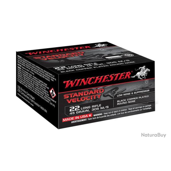 Bo�te de 235 cartouches .22LR Standard Velocity Black CPRN 45gr Winchester