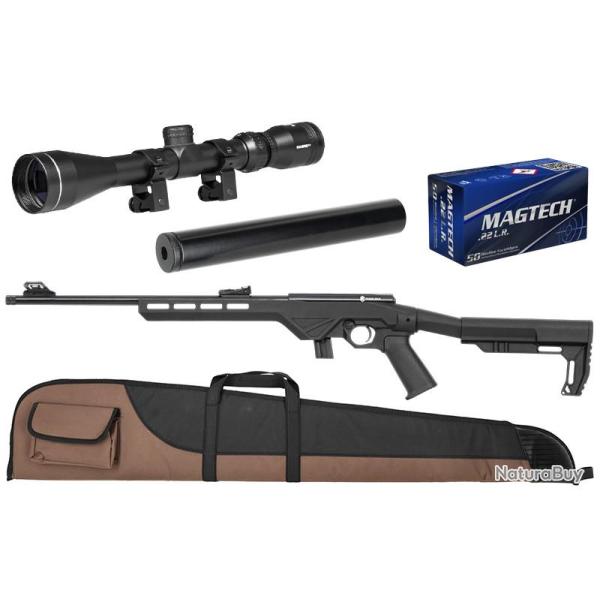 Pack carabine .22LR TRAKR SNIPER + lunette 3-9x40 Citadel