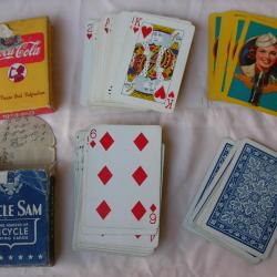 WW2 US LOT DE 2 JEUX DE CARTES A JOUER MILITAIRES AM&Eacute;RICAINES COCA-COLA R&Eacute;F&Eacute;RENC&Eacute;ES GI (39-45) LOT 4