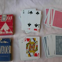 WW2 US LOT DE 2 JEUX DE CARTES A JOUER MILITAIRES AM&Eacute;RICAINES  R&Eacute;F&Eacute;RENC&Eacute;ES GI 39-45 LOT 6