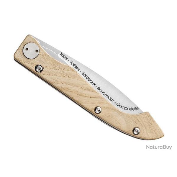 COUTEAU CEMIN DE COMPOSTELLE VOIE DE TOUR MANCHE CHENE