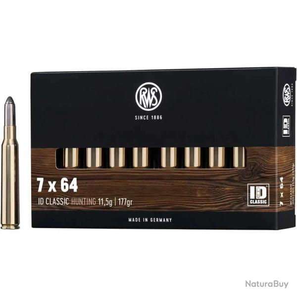 Boite 20 Balles ogive ID - 7x64 - 177grs - 11.5g 850m/s