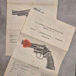 2 notices d origine pour revolver Smith&Wesson mod&egrave;le 19