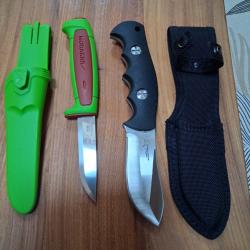 Timberline "guide Alaskan Skinner " lame 6 mms d &eacute;paisseur + un mora knive .Les 2 sont neuf