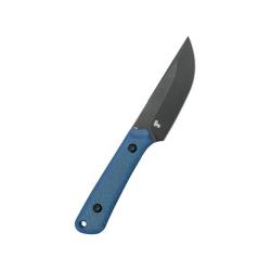 Couteau Fixe Kubey Thorn Lame Acier 14C28N Manche Micarta Bleu &Eacute;tui Kydex KUB413D