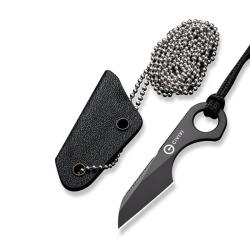 Couteau Fixe Civivi Gramis Lame Acier 14C28N Manche Acier Noir &Eacute;tui Kydex CIVC230041