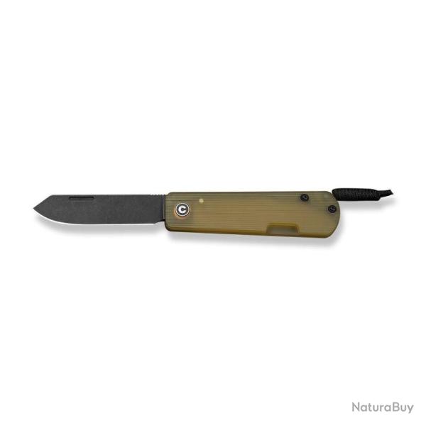 Couteau Civivi Slippy Sendy Lame Acier Nitro-V Manche Ultem Jaune Slip Joint CIVC24075A1