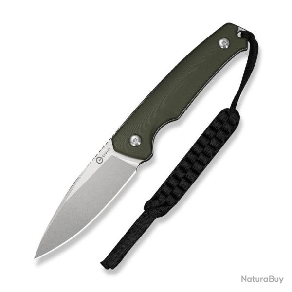 Couteau Fixe Civivi Altus Lame Acier 14C28N Manche G10 Vert OD �tui Kydex CIVC20076B1