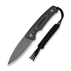 Couteau Fixe Civivi Altus Lame Acier 14C28N Manche G10 Gris Noir &Eacute;tui Kydex CIVC20076B2