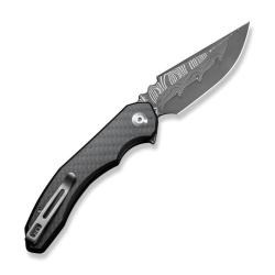 Couteau Civivi Bluetick Lame Damas Manche G10 Carbone Noir Linerlock CIVC23050DS2