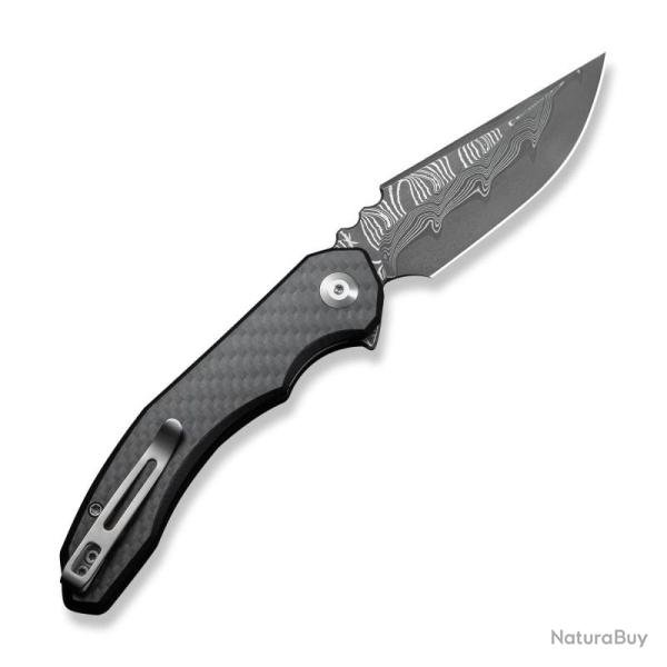 Couteau Civivi Bluetick Lame Damas Manche G10 Carbone Noir Linerlock CIVC23050DS2