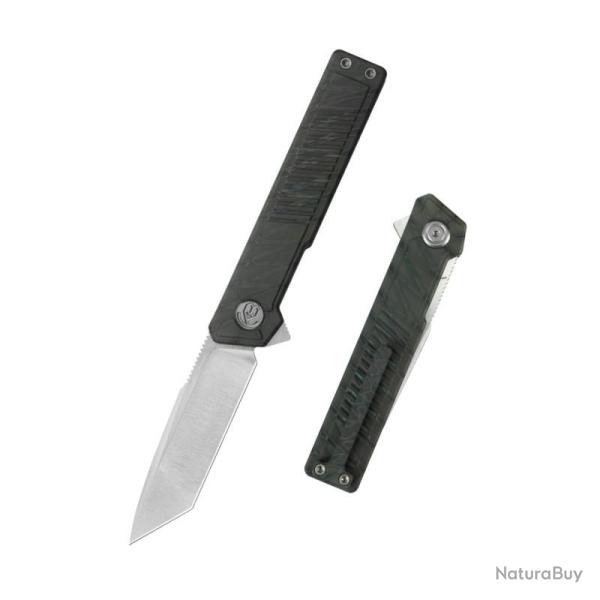 Couteau KB Knives Yondu Lame Acier M390 Manche Titane Flamm� Double Detent KUB420B