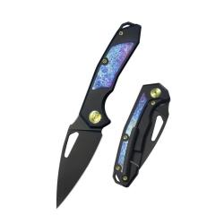 Couteau KB Knives Coeus Lame Acier S35VN Manche Titane Noir Framelock KUB286B