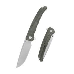Couteau KB Knives Zazoo Lame Acier M390 Manche Titane Flamm&eacute; Framelock KUB389B