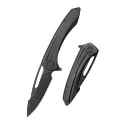 Couteau KB Knives Merced Lame Acier M390 Manche Titane Noir Framelock KUB352C