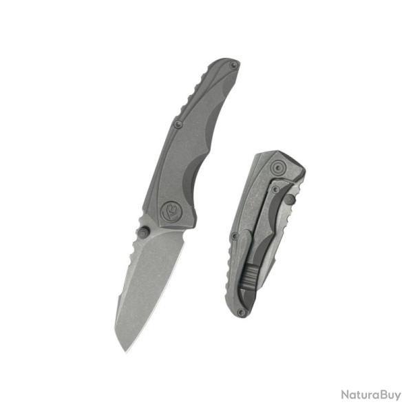 Couteau KB Knives Steeltle Lame Acier M390 Manche Titane Darkwash Framelock KUB390B