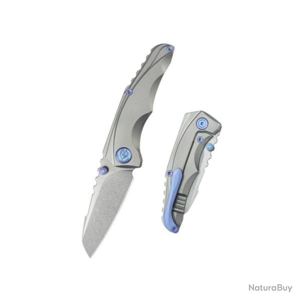 Couteau KB Knives Steeltle Lame Acier M390 Manche Titane Gris Framelock KUB390A