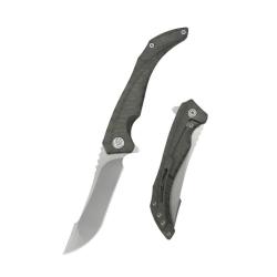 Couteau KB Knives Cyrus Lame Acier M390 Manche Titane Flamm&eacute; Framelock KUB387B