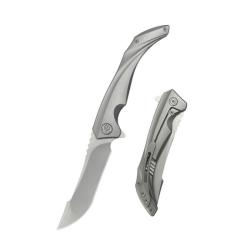 Couteau KB Knives Cyrus Lame Acier M390 Manche Titane Gris Framelock KUB387A
