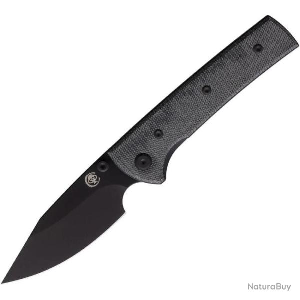 Couteau Chaves Scapegoat Street Lame Acier Elmax Manche Micarta Noir Liner Lock CHAV14327