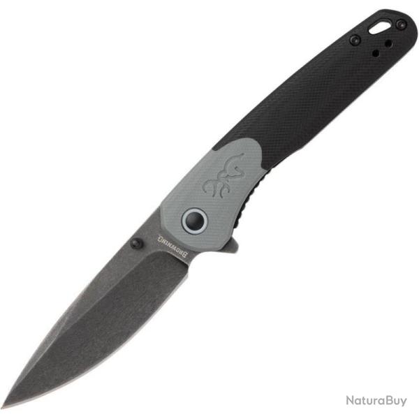 Couteau Pliant Browning Cedar Lame Acier D2 Manche G10 Noir et Gris Linerlock Flipper BR0555B