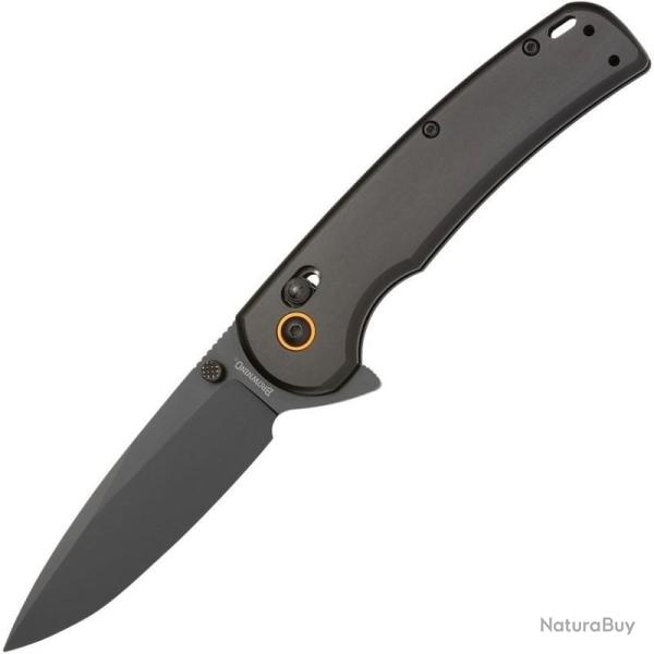 Couteau Pliant Browning Buckmark Lame Acier D2 Manche Aluminium Noir Crossbar Lock Flipper BR0546B