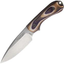 Couteau Bradford Guardian 3 Lame Acier N690 Manche G-Wood Violet &Eacute;tui Cuir Made In USA BRAD3FE136