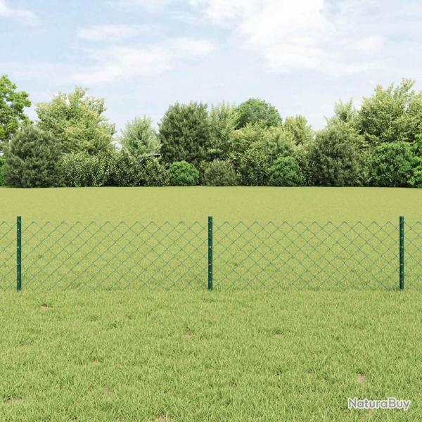Cl�ture grillag�e avec poteau 10 x 0,4 m Acier recouvert de PVC