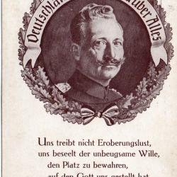 Carte postale historique du Kaiser Wilhelm II ao&ucirc;t 1914- N&deg;8854