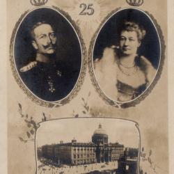 Carte postale comm&eacute;morant les noces d'argent du couple imp&eacute;rial allemand 1906 -N&deg;8856