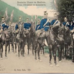 Carte postale ancienne Deutsche Ulanen im Man&ouml;ver -N&deg;8857