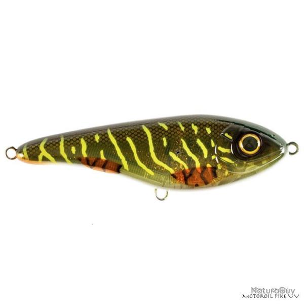 Leurre Jerkbait CWC Buster Jerk 15cm 755G - Green Motoroil Pike UV